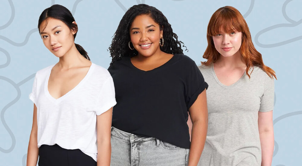 The Very Best V-Neck T-Shirts for Women to Add to Your Wardrobe